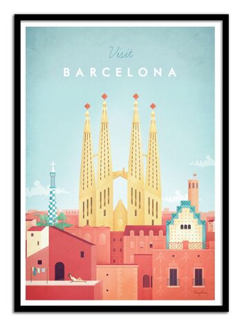 Art-Poster - Visit Barcelona - Henry Rivers W17050-A3 3