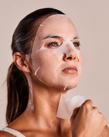 Masque visage et cou ANTI-RIDES et ANTI-ÂGE au collagène et acide hyaluronique - Tissu 100% biodégradable - IROHA NATURE 3