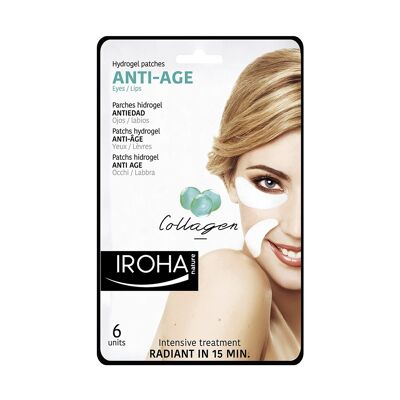 ANTI-AGING Hydrogel Eye and Lip Patches with Collagen - IROHA NATURE