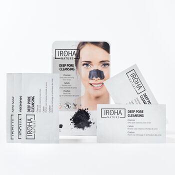 Bandes nasales DETOX - NETTOYER LES TACHES NOIRES au charbon - IROHA NATURE 3