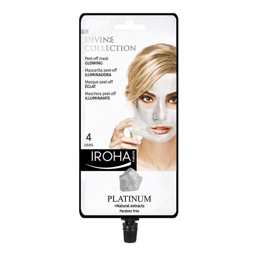 Mascarilla Facial Peel Off ILUMINADORA con Platino - IROHA NATURE