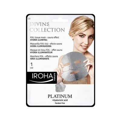 HYDRA Maschera Viso in Lamina ILLUMINANTE con Platino - IROHA NATURE