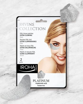 Patchs Foil Eye Patches EXTRA ILLUMINANTS au Platine - IROHA NATURE 2