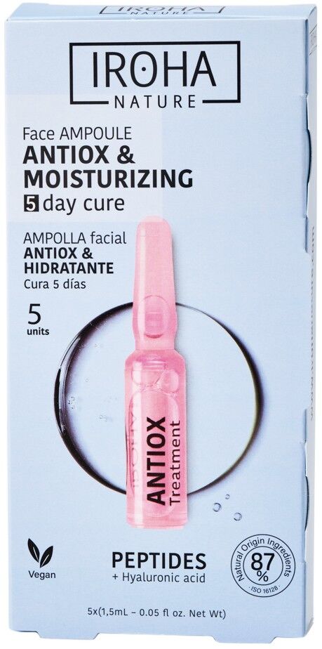 ANTIOX and MOISTURIZING Facial Ampoules - Treatment 5 ampoules 5 days - IROHA NATURE