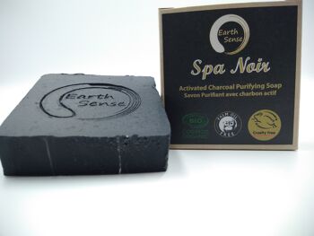 Spa Noir - Savon Solide au Charbon Actif - 1 pièce - Emballage 100% papier 1