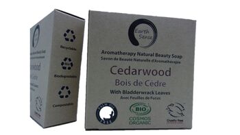 Savon Solide Bio - Bois de Cèdre au Fucus - 1 pièce - Emballage 100% papier 4