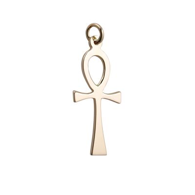 9ct 33x17mm Plain Solid Ankh or Peace Cross