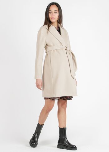 BETTY - Manteau de grossesse avec ceinture en tissu 1