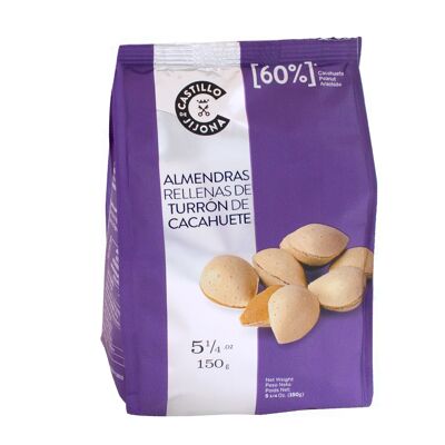 Almonds stuffed with peanut nougat - 70% Peanut