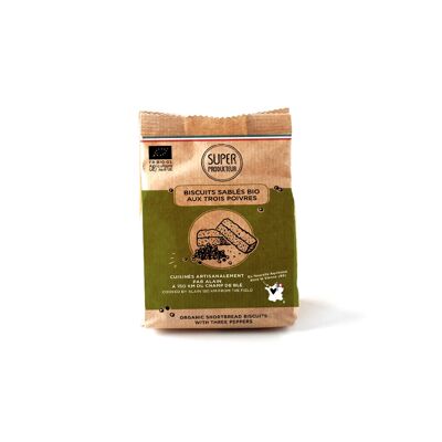 Galletas de mantequilla ecológicas con 3 pimientos - 100g