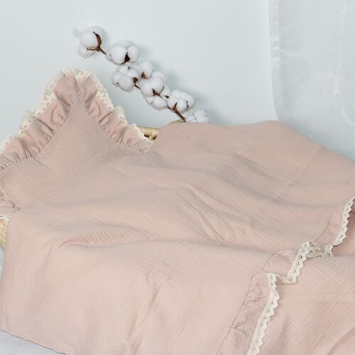 Muslin bedding 'belle' soft beige 100x135