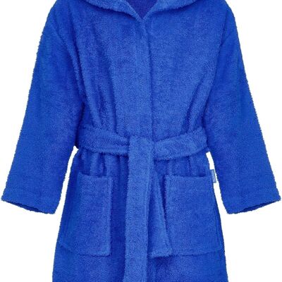 Terry cloth bathrobe blue