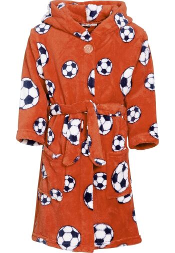 Peignoir polaire football orange 1