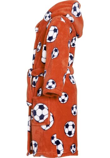 Peignoir polaire football orange 3