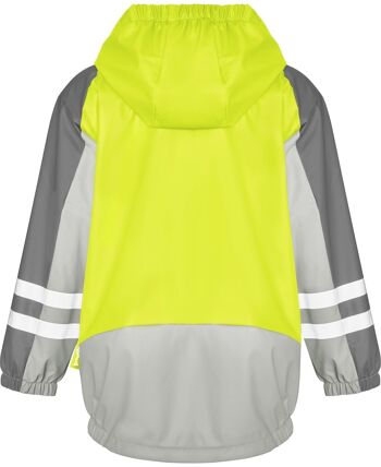 Veste de pluie 3 en 1 jaune fluo 3