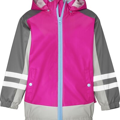 Veste de pluie 3 en 1 rose fluo