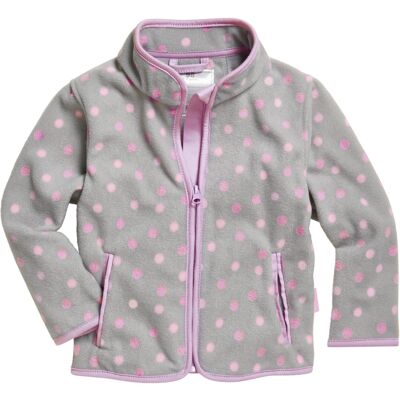 Fleece jacket dots grey