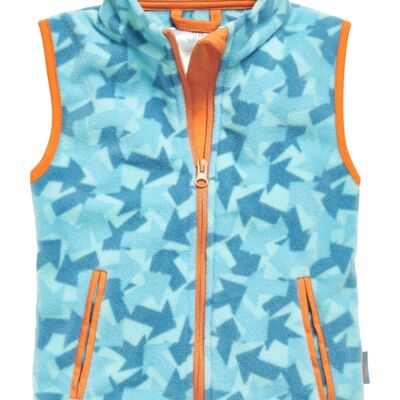 Fleece vest arrows camouflage petrol