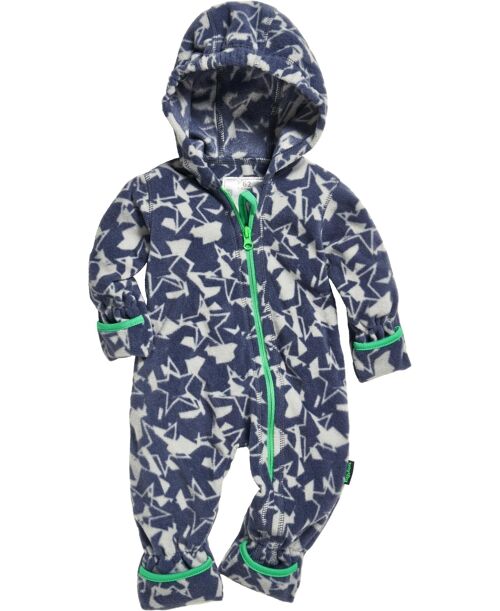 Fleece-Overall Sterne Camouflage dunkelgrau