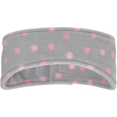 Fleece headband dots grey