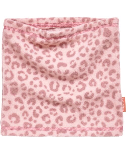 Fleece-Schlauchschal Leo-Print rosa