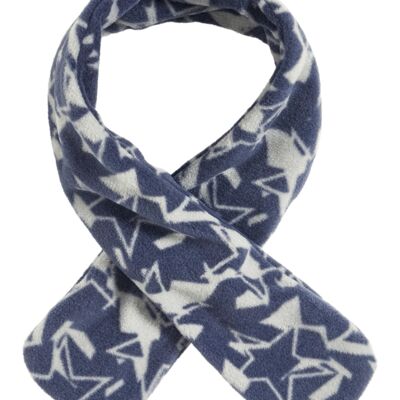 Fleece scarf stars camouflage dark grey