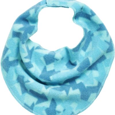 Fleece triangular scarf arrows camouflage petrol