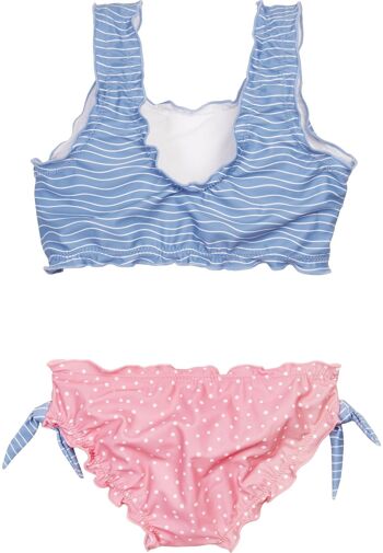 Bikini protection UV cancer bleu/rose 3