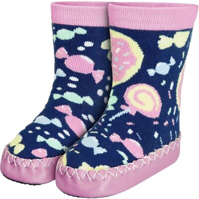 Ciabatta caramelle blu navy/rosa