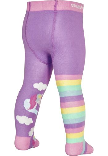 Lot de 2 collants licorne violet/rose 3