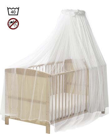Moustiquaire pour lit bébé blanc 2