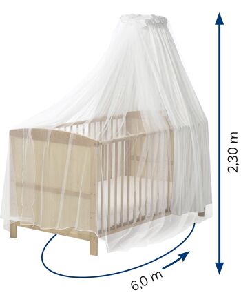 Moustiquaire pour lit bébé blanc 3