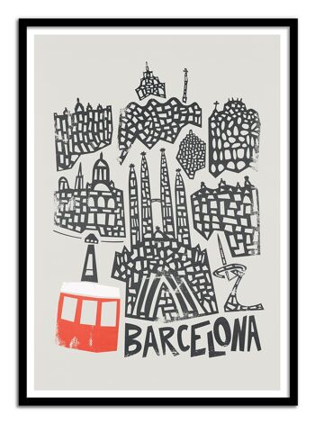 Art-Poster - Barcelona - Fox and Velvet W17128-A3 3