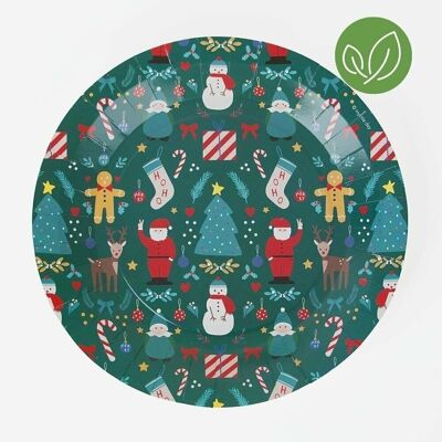 8 Paper plates: Christmas