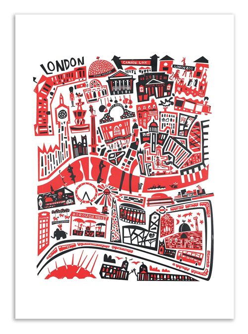 Art-Poster - London Map - Fox and Velvet W17134