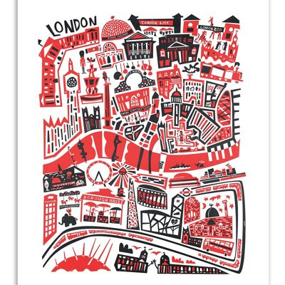 Art-Poster - Mapa de Londres - Fox and Velvet W17134