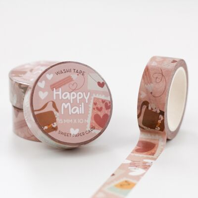 Washi Tape Happy Mail - Cinta adhesiva