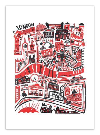 Art-Poster - London Map - Fox and Velvet W17134-A3 1
