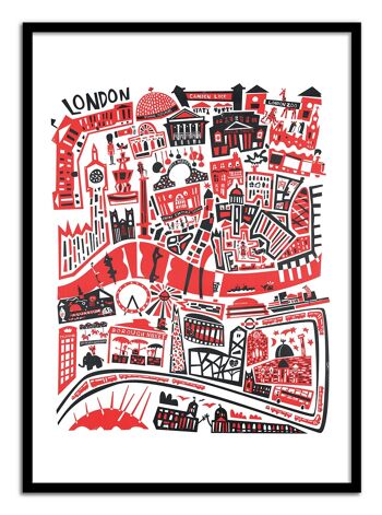 Art-Poster - London Map - Fox and Velvet W17134-A3 3