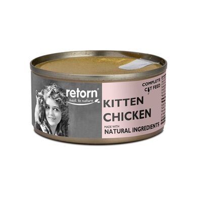 Latas para gatitos de pollo de Retorn