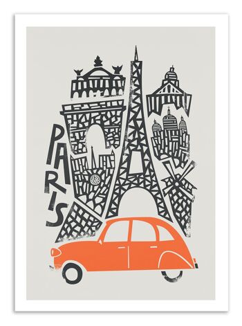 Art-Poster - Paris - Fox and Velvet W17138 1