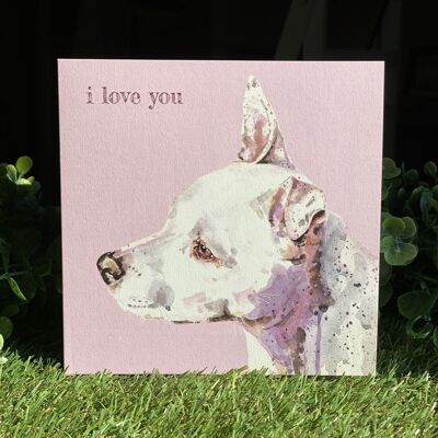 I Love You Color Pop Dog greeting card