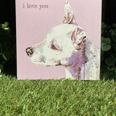 I Love You Color Pop Dog greeting card