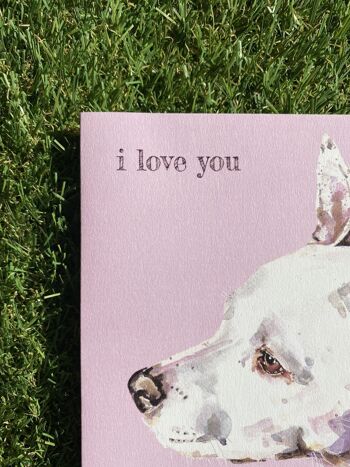 I Love You Colour Pop Dog greeting card 3