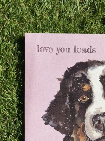 Love You Loads Colour Pop Dog greeting card 2