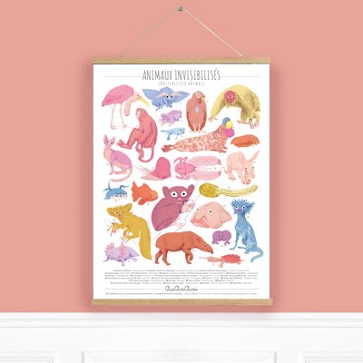 XL Poster _ Unsichtbare Tiere + Hängestangen