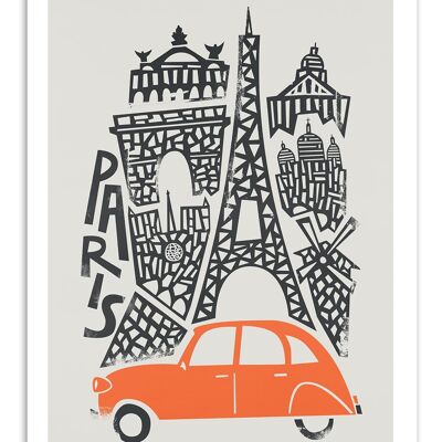 Art-Poster - Paris - Fox and Velvet W17138-A3