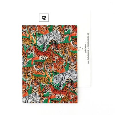 Streifen der Tiger-Druck-Postkarte