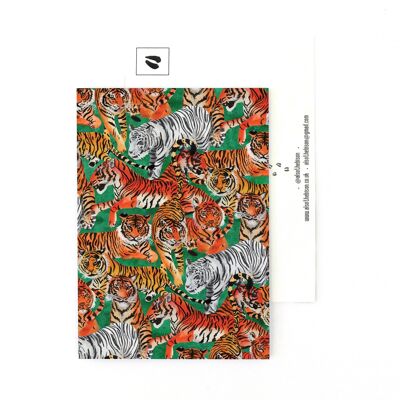 Raya de impresión de tigres Postal