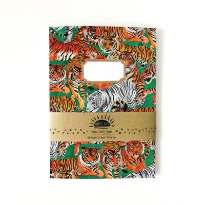 Liniertes Notizbuch mit Streak of Tigers Print